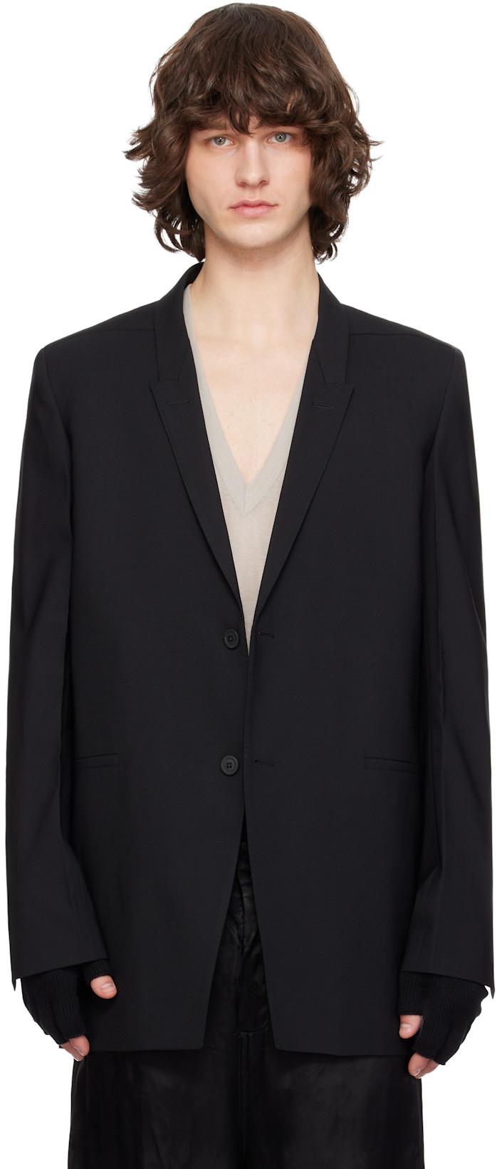 Black Temple Concordian Blazer by RICK OWENS