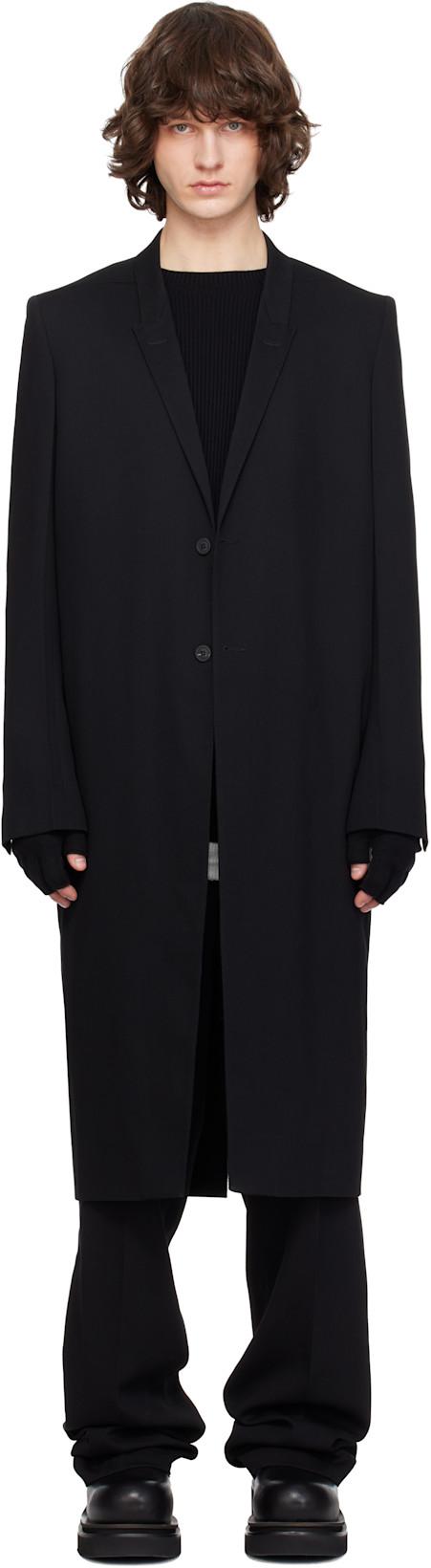 Black Temple Concordian Coat by RICK OWENS
