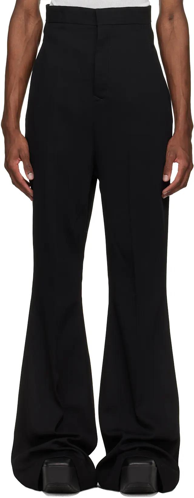 Black Temple Dirt Bolan Trousers by RICK OWENS