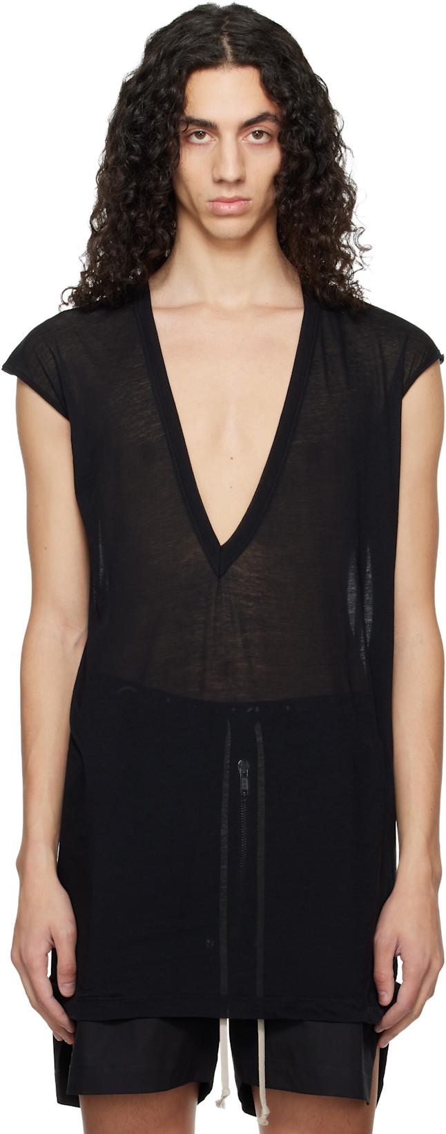 Black Temple Dylan T-shirt by RICK OWENS