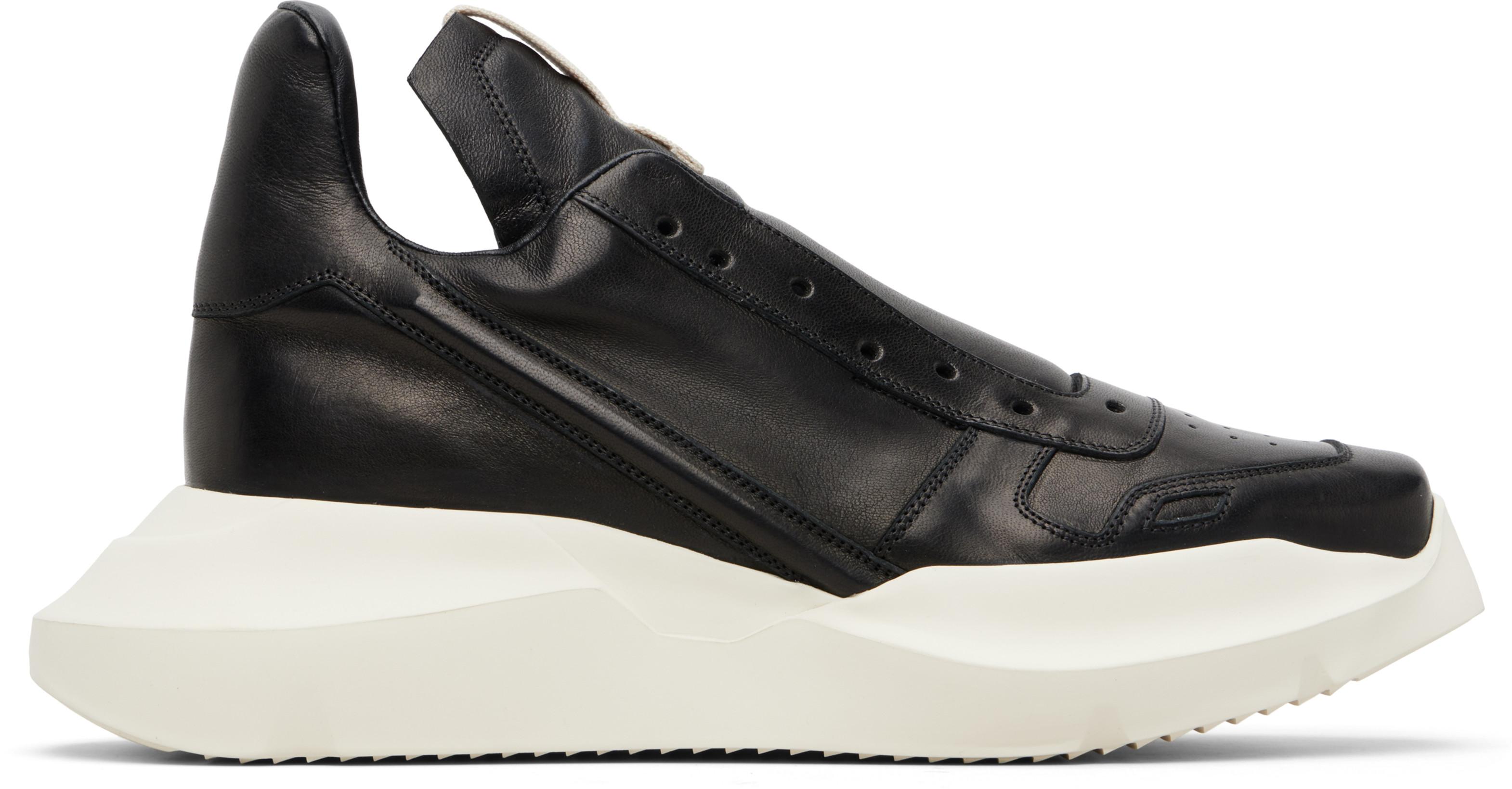 Black Temple Geth Runner Sneakers by RICK OWENS