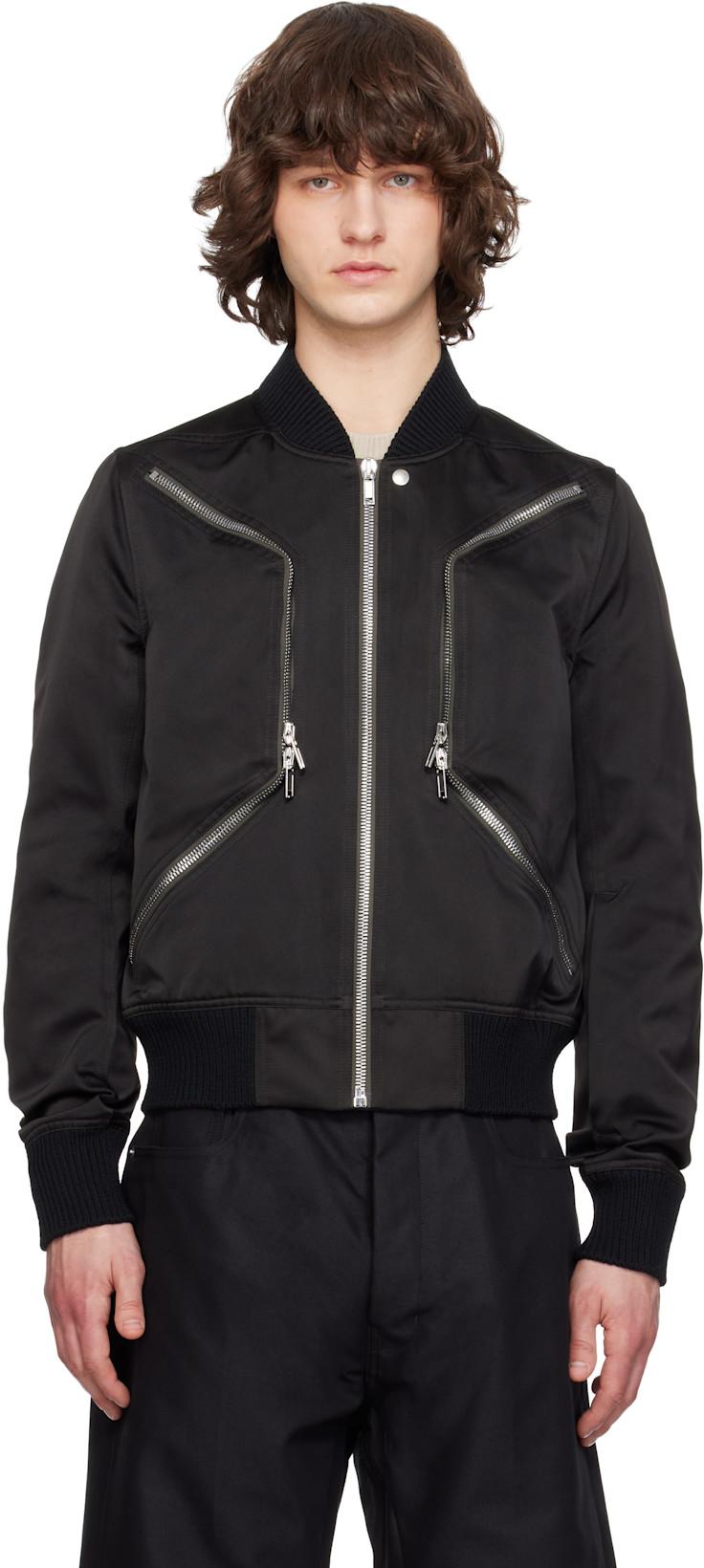 Black Temple Heizer Flight Bomber Jacket by RICK OWENS