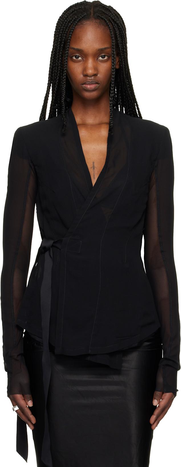 Black Temple Hollywood Jacket by RICK OWENS
