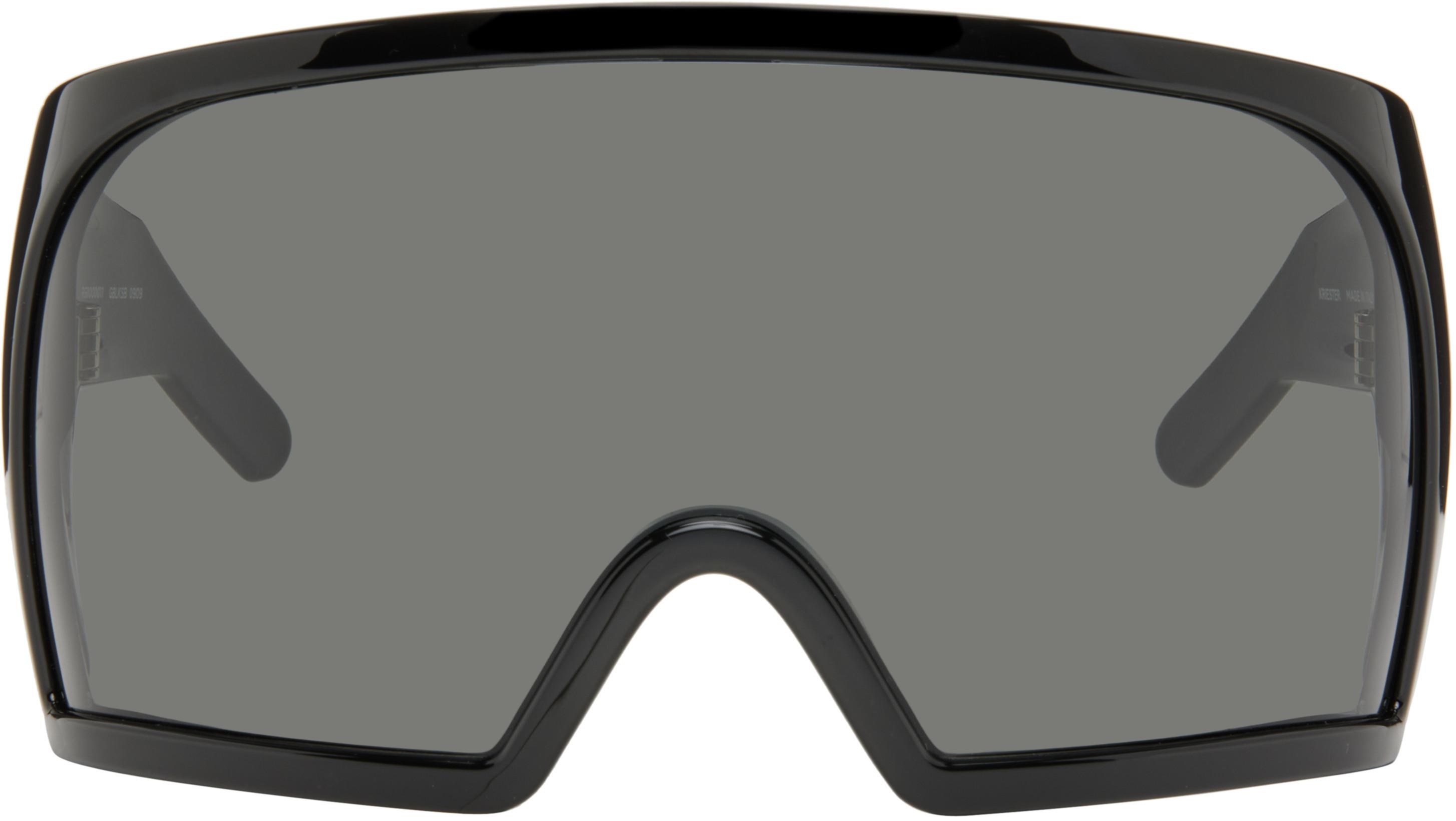Black Temple Kriester Sunglasses by RICK OWENS