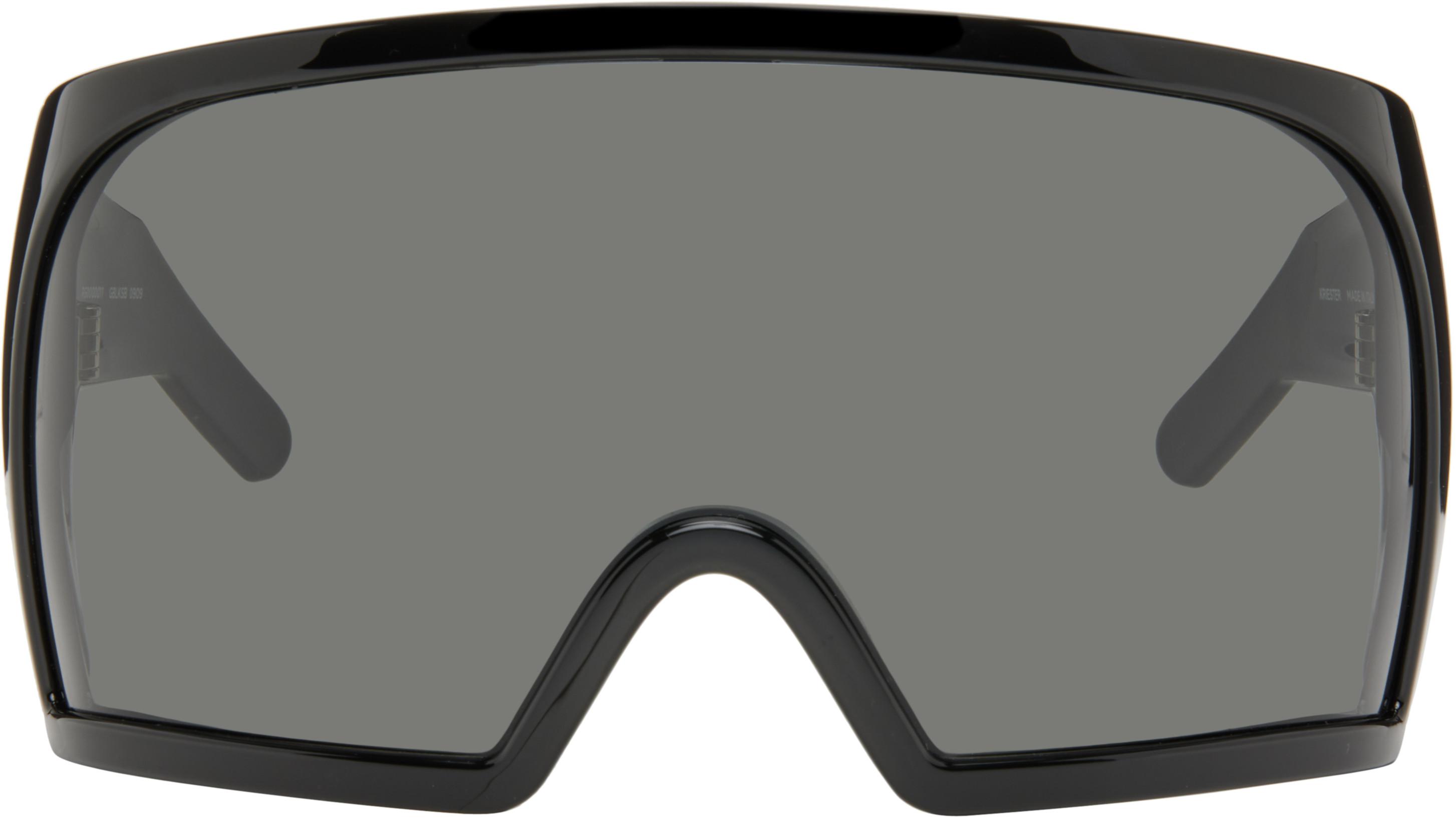 Black Temple Kriester Sunglasses by RICK OWENS