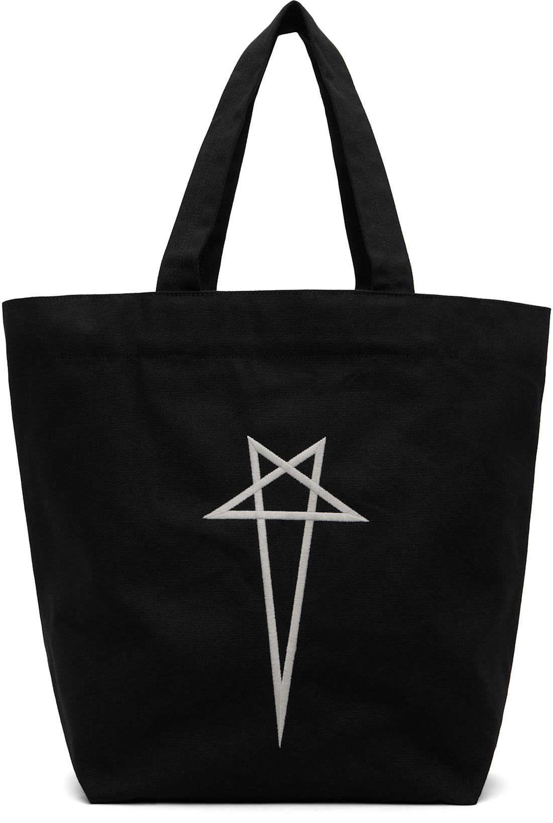 Black Temple Mini Beach Tote by RICK OWENS
