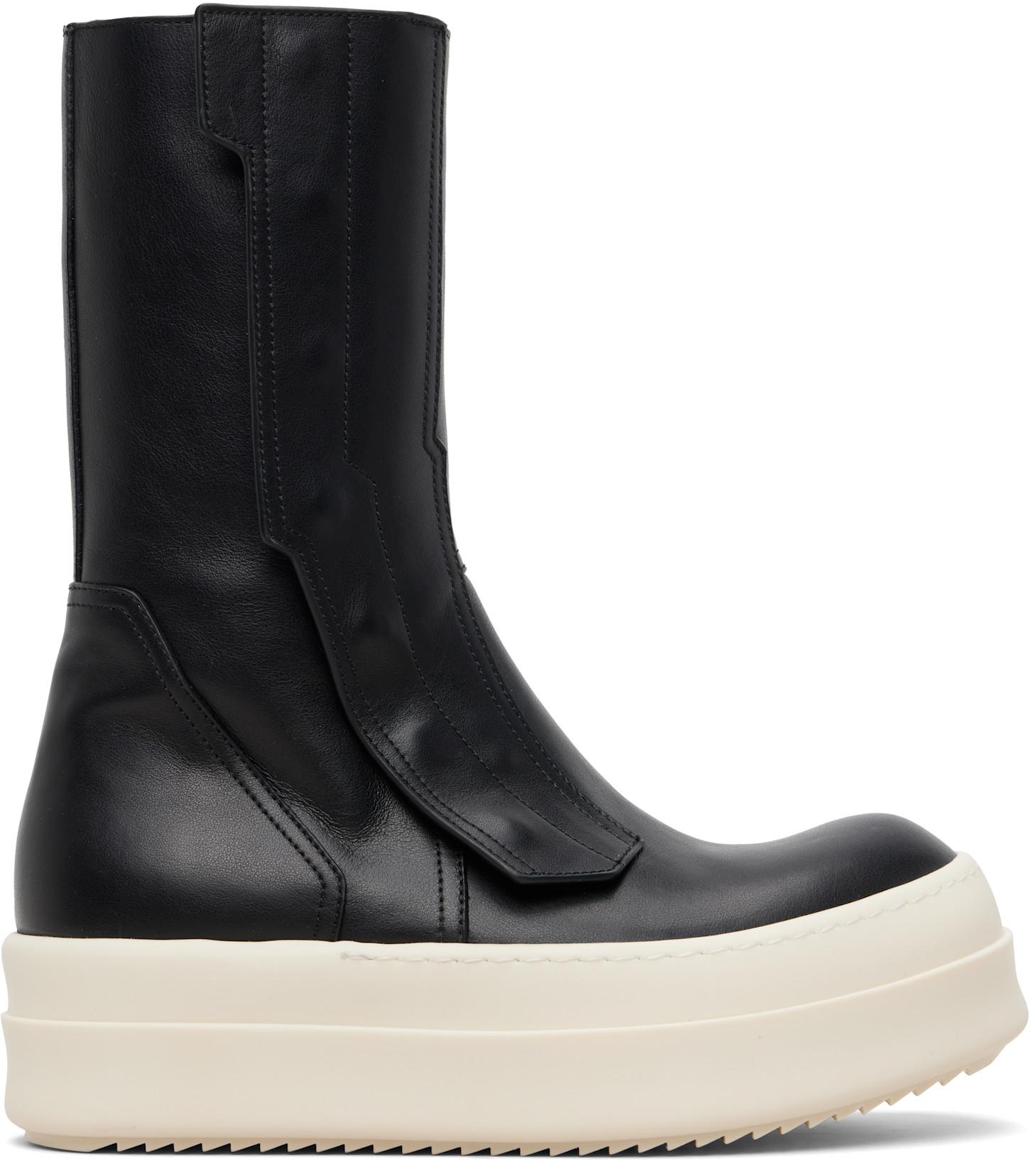 Black Temple Moto Turbogeo Sneakers by RICK OWENS