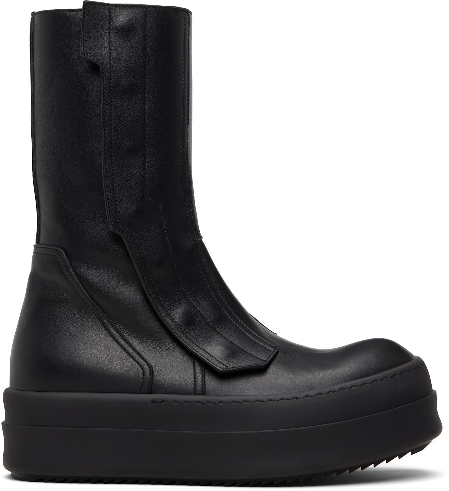 Black Temple Moto Turbogeo Sneakers by RICK OWENS