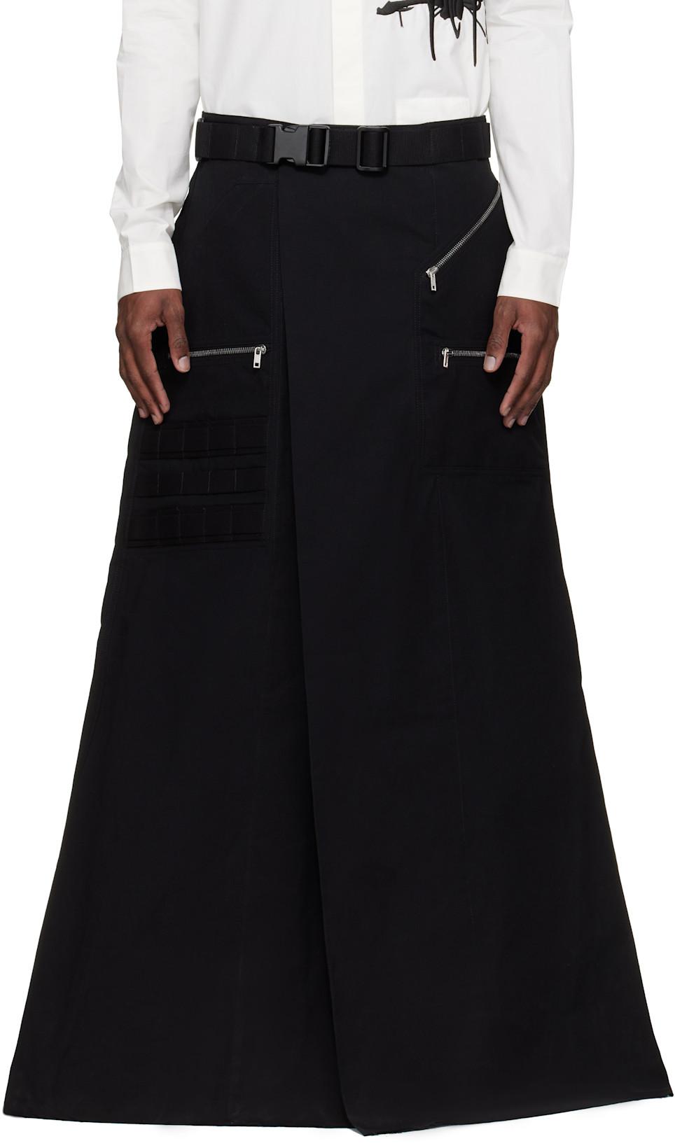 Black Temple Odetta Cargo Skirt by RICK OWENS
