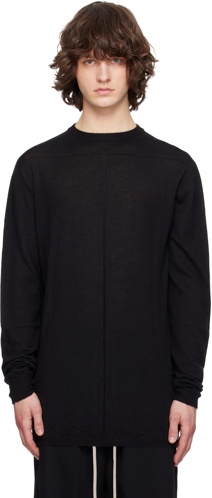 Black Temple Oversized Level Sweater by RICK OWENS