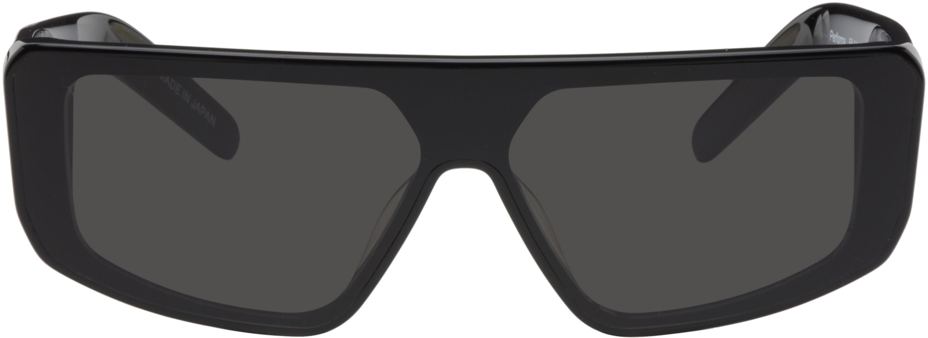 Black Temple Performa Sunglasses by RICK OWENS