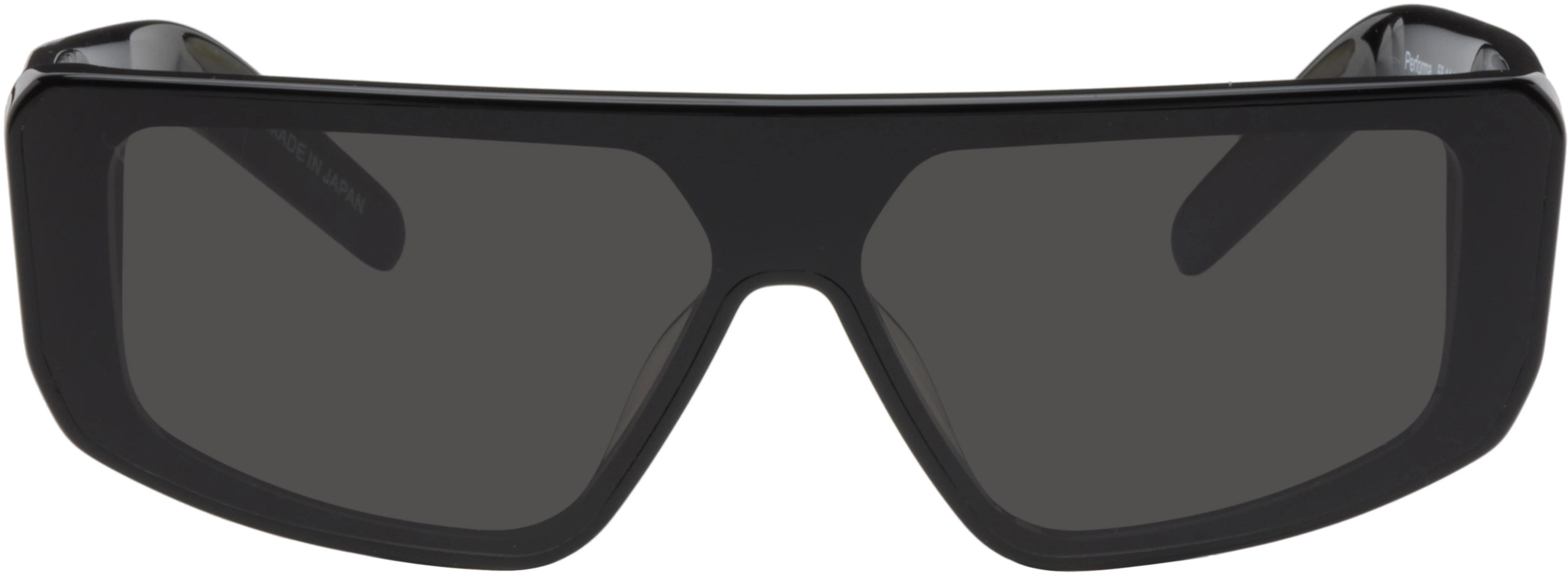 Black Temple Performa Sunglasses by RICK OWENS