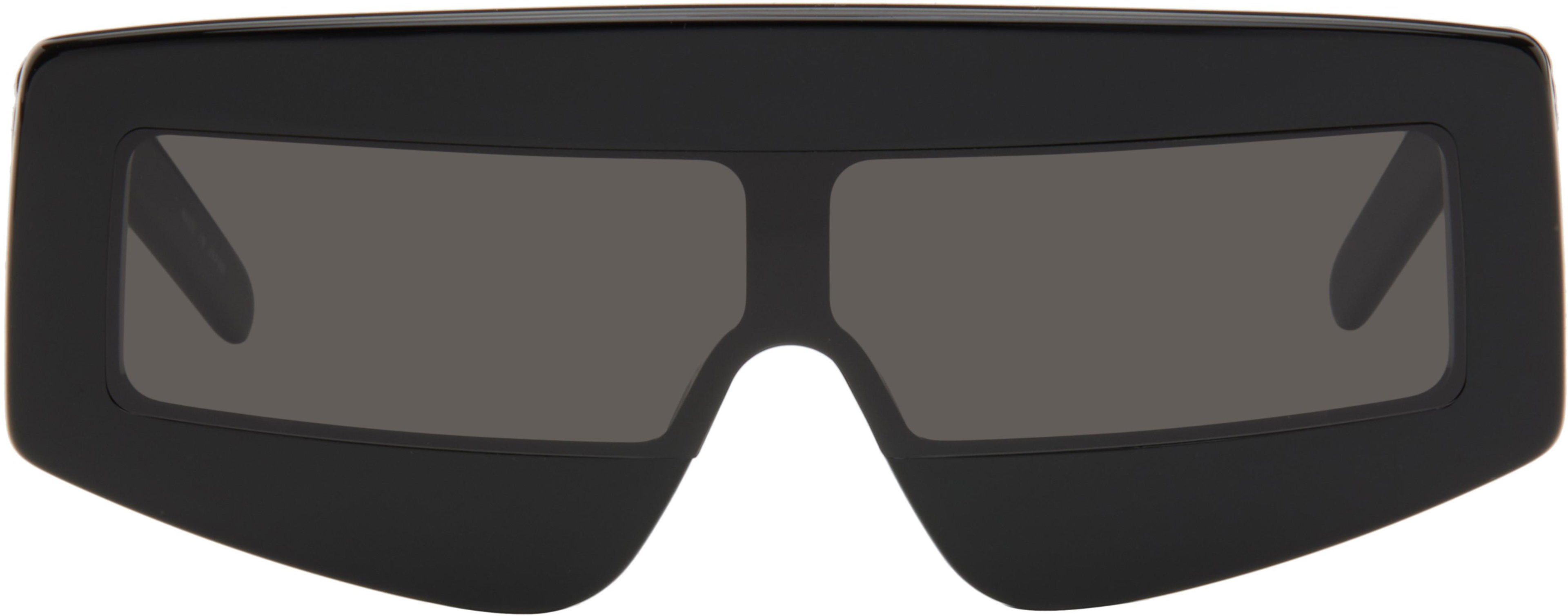 Black Temple Phleg Sunglasses by RICK OWENS