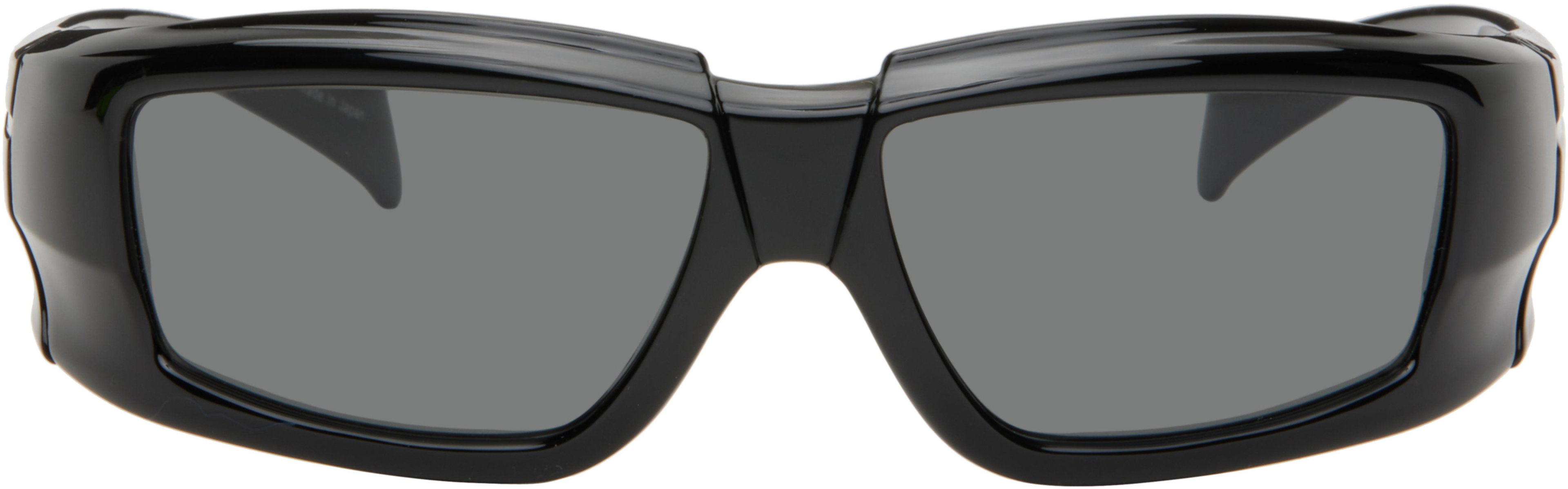 Black Temple Rick Sunglasses by RICK OWENS