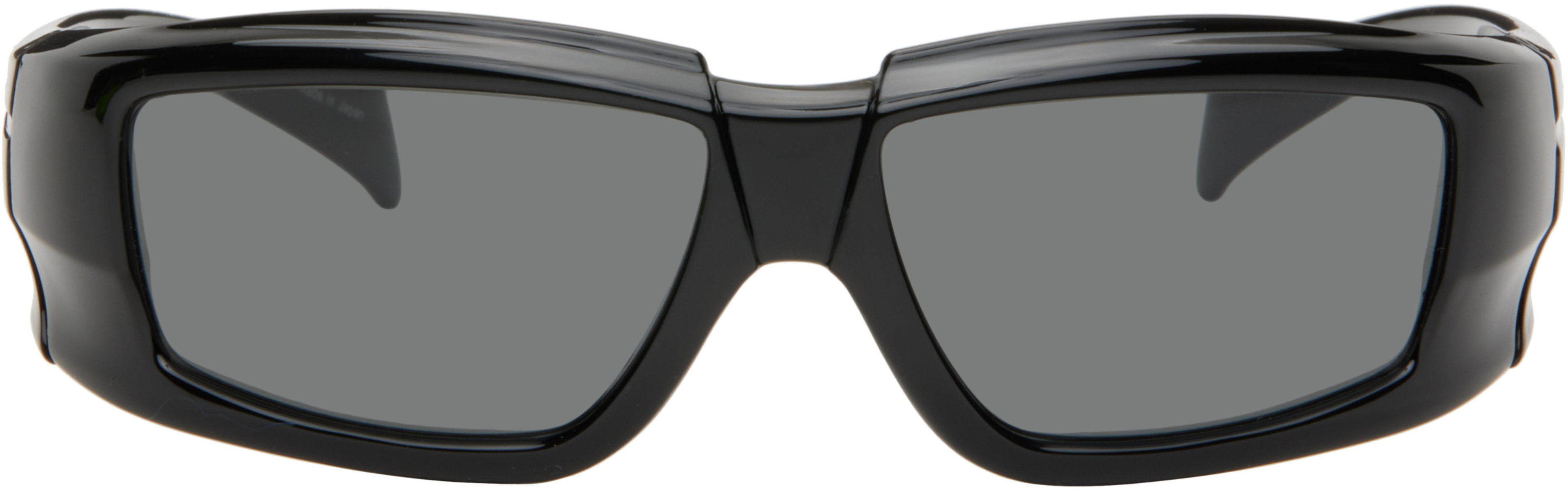 Black Temple Rick Sunglasses by RICK OWENS