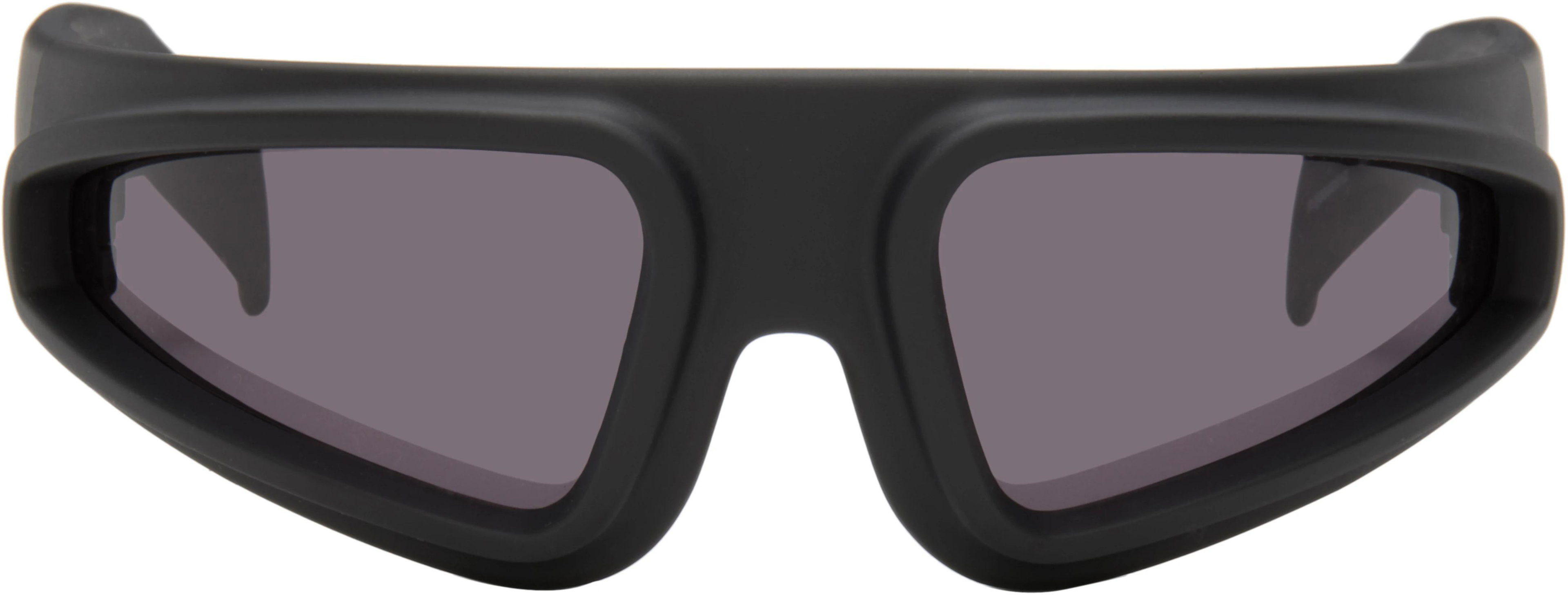 Black Temple Ryder Sunglasses by RICK OWENS