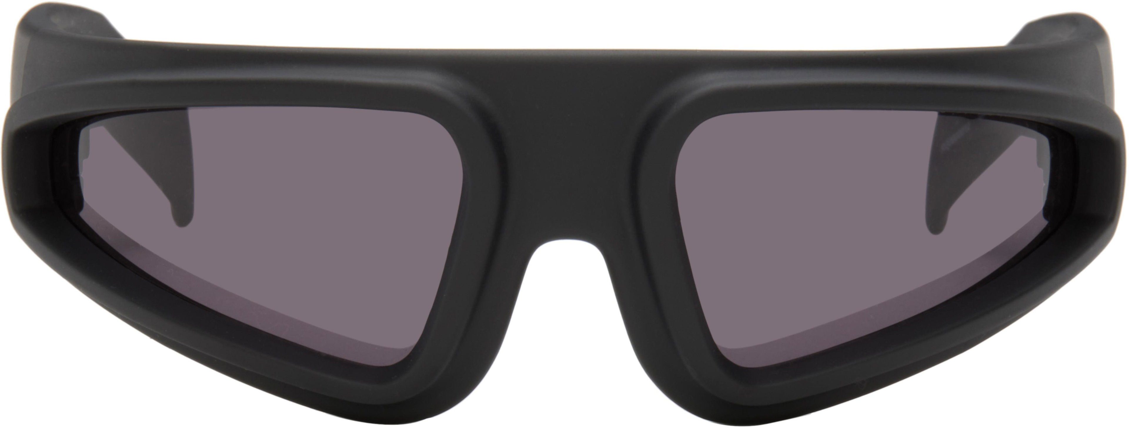 Black Temple Ryder Sunglasses by RICK OWENS