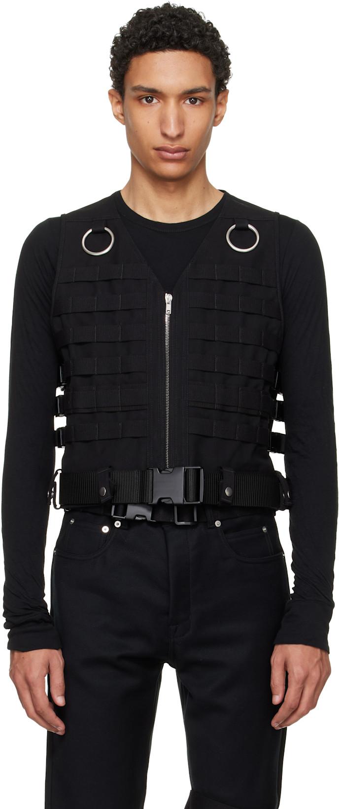 Black Temple Supply Vest by RICK OWENS