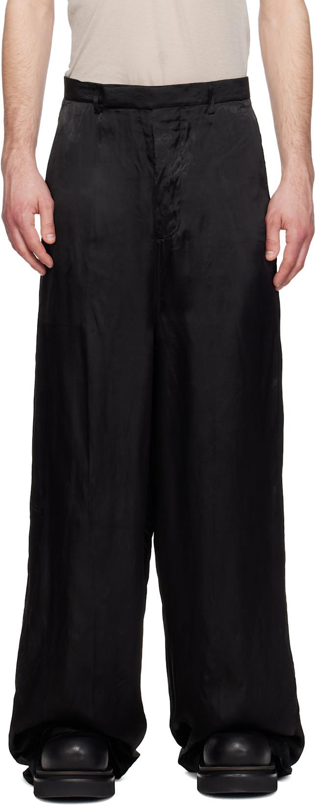 Black Temple Tailored Firbanks Trousers by RICK OWENS