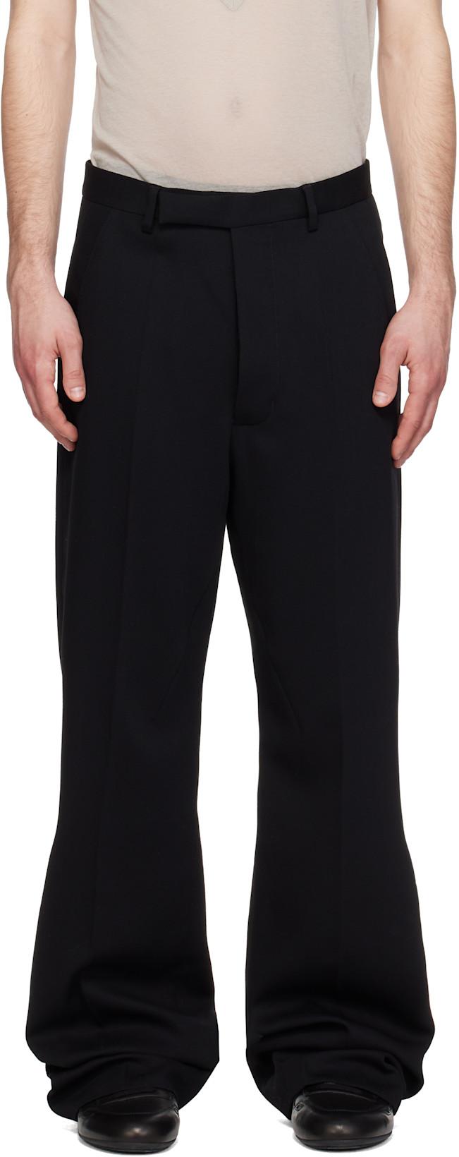 Black Temple Tailored Geth Trousers by RICK OWENS