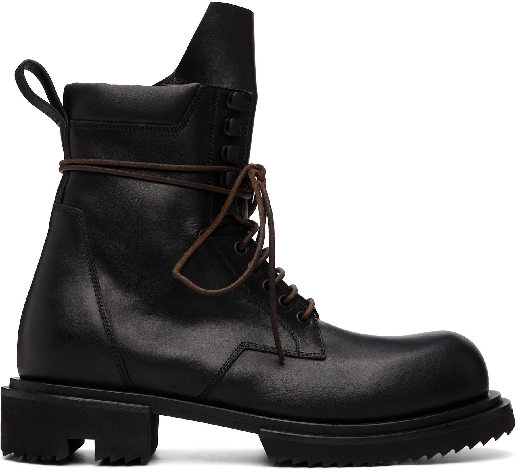 Black Tower Low Army Gabe Boots by RICK OWENS