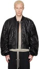 Black Tower Secchia Flight Leather Bomber Jacket by RICK OWENS