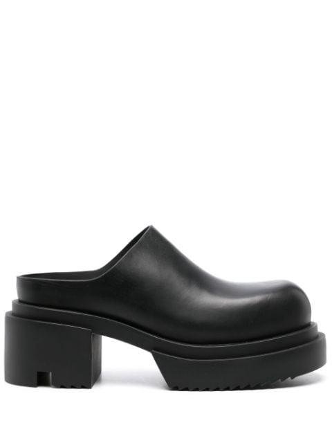 Bogun chunky leather slippers by RICK OWENS