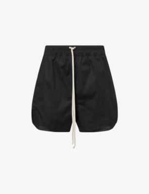Boxers Bevelled-Hem Cotton-Poplin Shorts by RICK OWENS