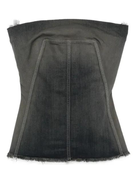 Bustier denim top by RICK OWENS