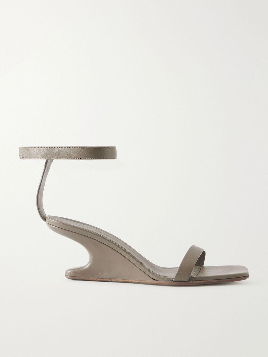Cantilever leather wedge sandals by RICK OWENS