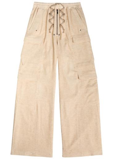 Cargobela wide-leg corduroy cargo trousers by RICK OWENS