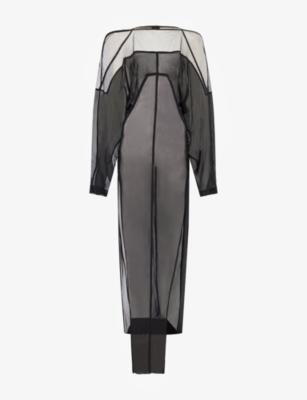 Collage Long-Sleeve Mesh Gown by RICK OWENS