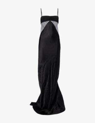 Combo Slip Panelled Satin Gown by RICK OWENS