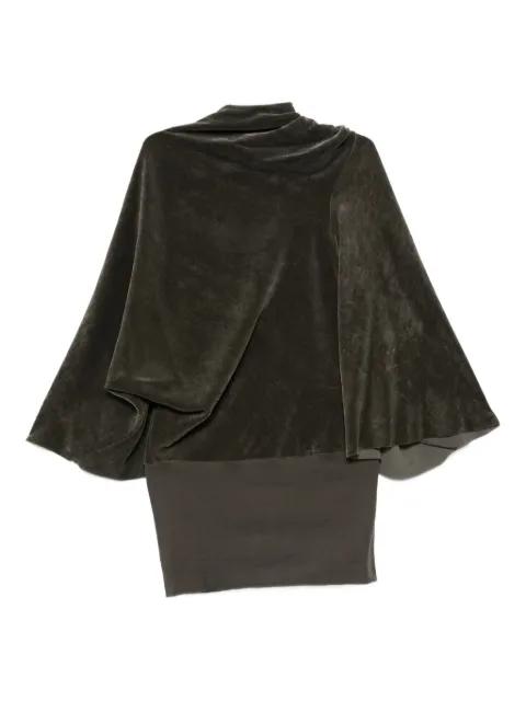 Concordians Cylinder draped bell-sleeve top by RICK OWENS