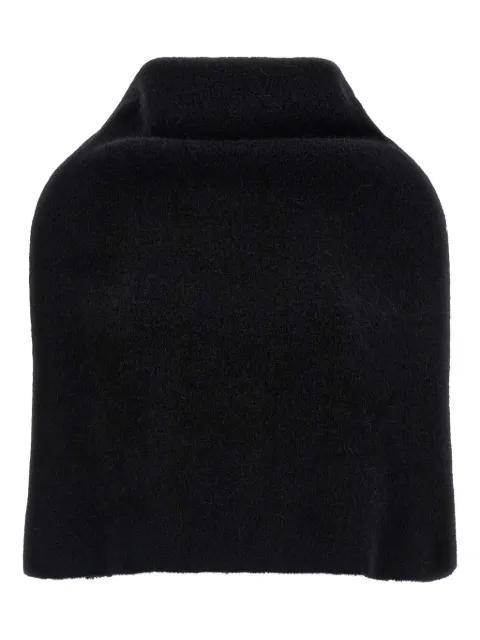 Cowl hoodied-collar cape by RICK OWENS