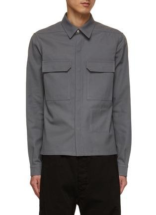 Cropped Shirt Jacket by RICK OWENS