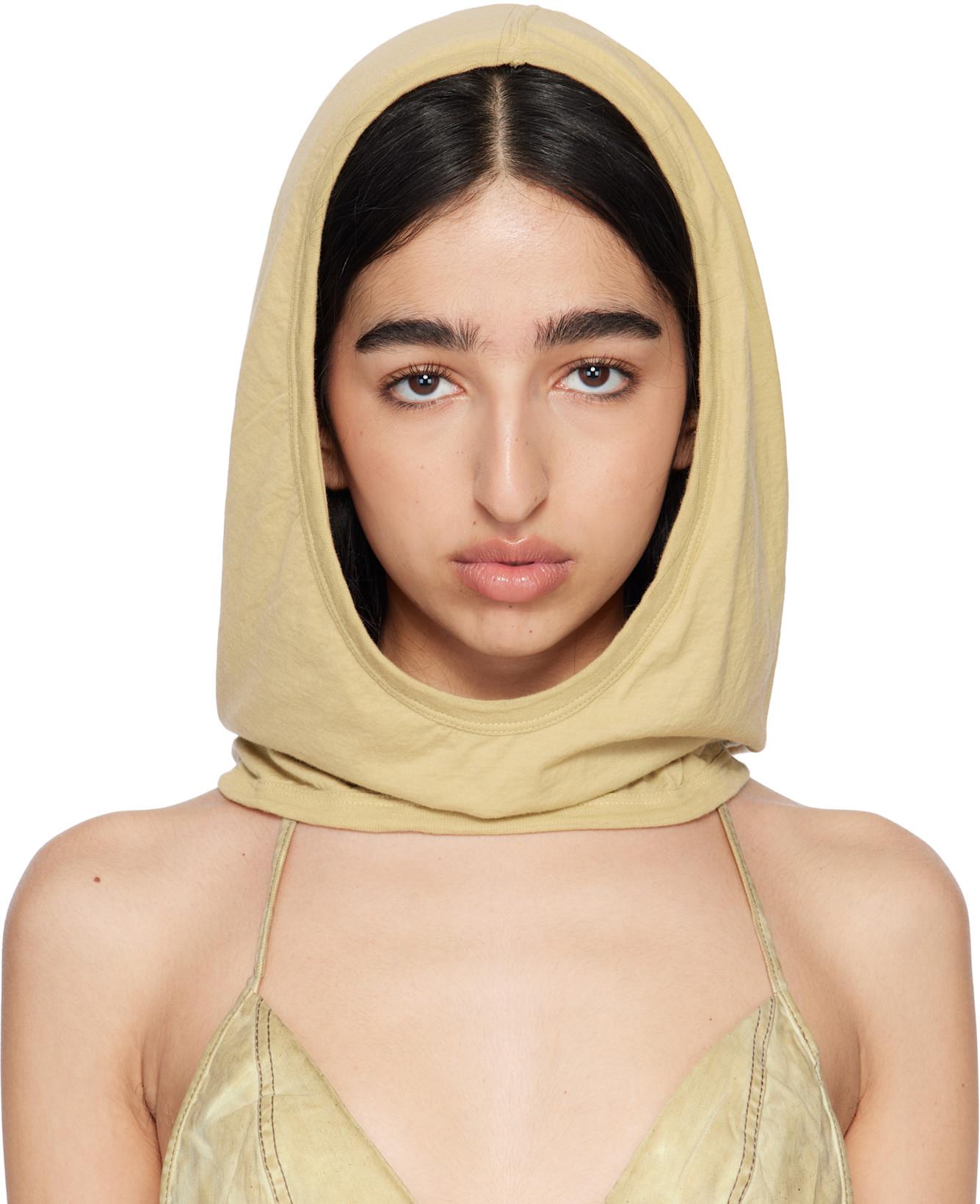 Beige Hollywood Grace Hood by RICK OWENS DRKSHDW