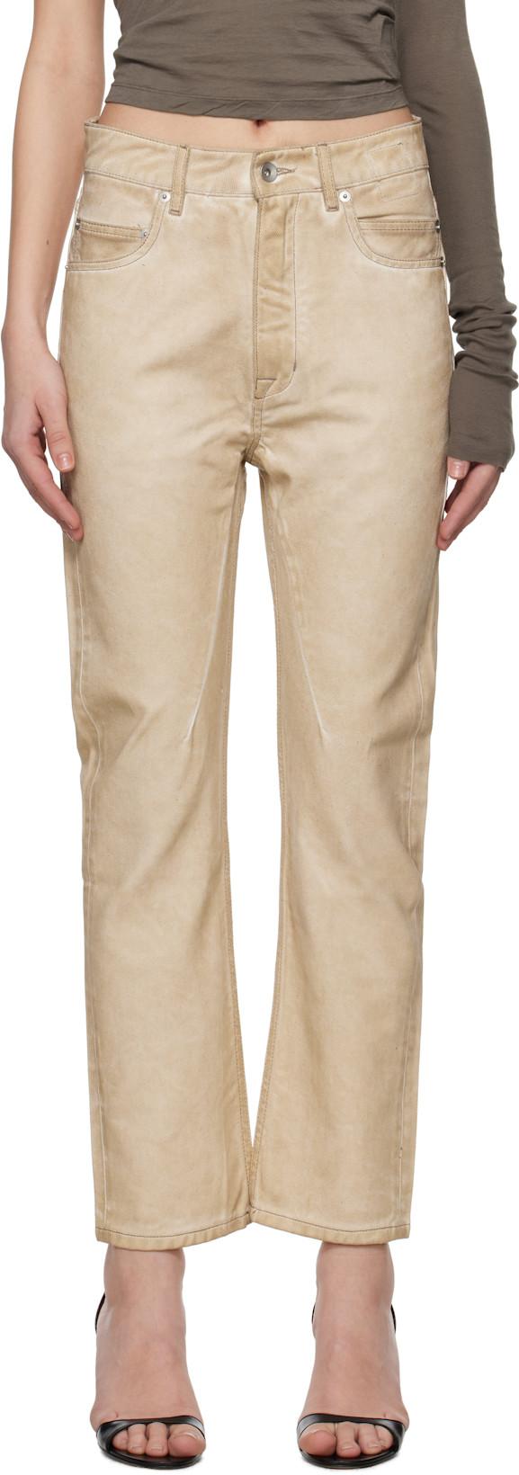 Beige Hollywood VDD Jeans by RICK OWENS DRKSHDW