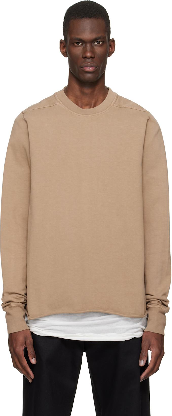 Beige Temple Crewneck Sweatshirt by RICK OWENS DRKSHDW
