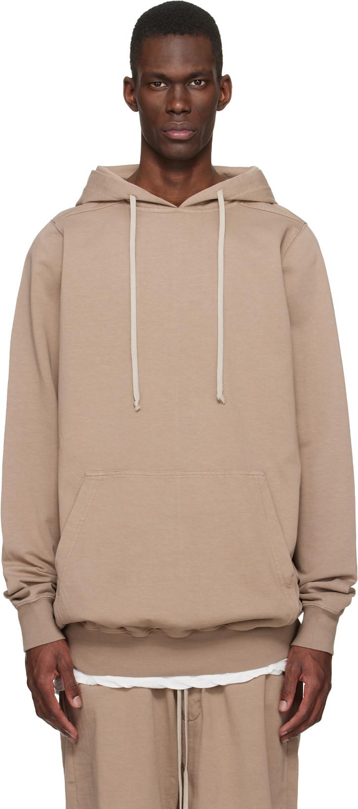 Beige Temple Pullover Hoodie by RICK OWENS DRKSHDW