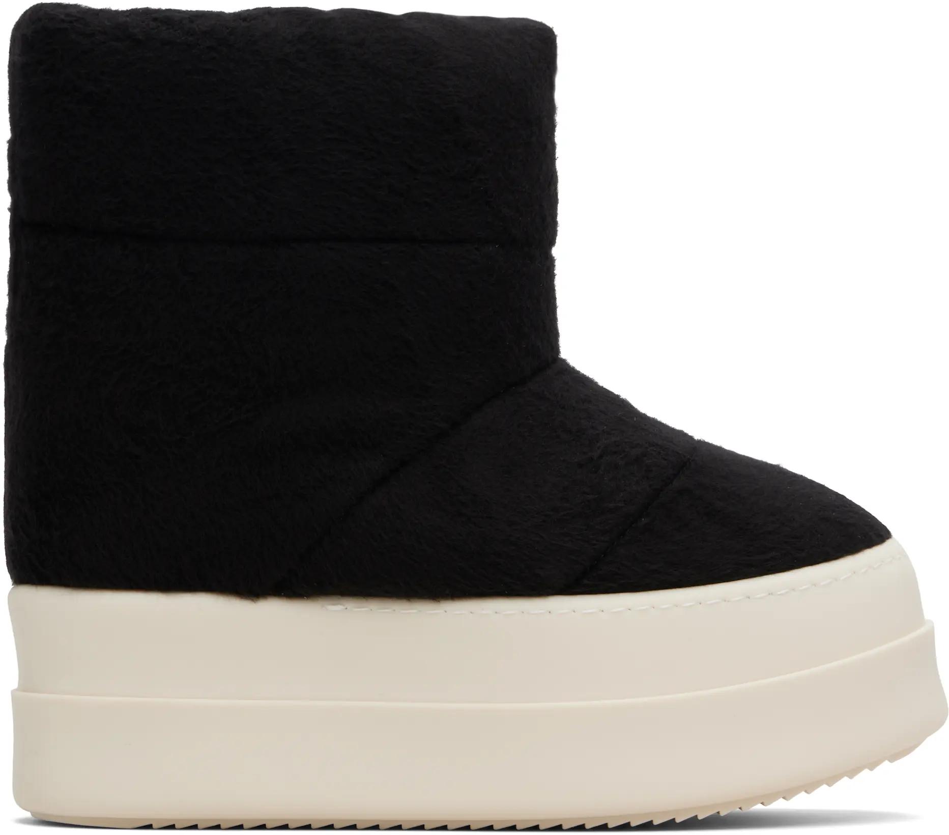 Black Concordians Mega Bumper Low Lunar Boots by RICK OWENS DRKSHDW