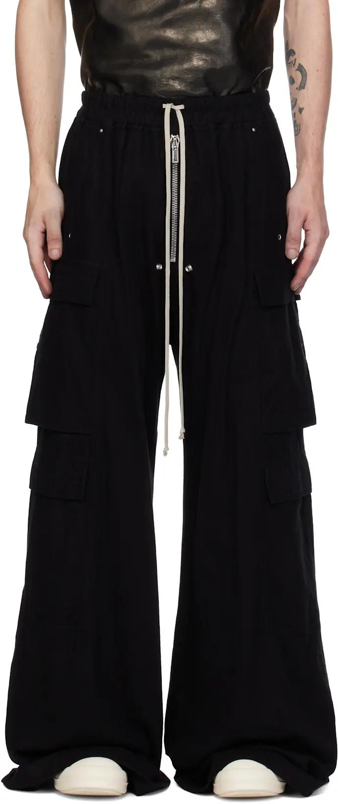 Black Porterville Double Jumbo Belas Cargo Pants by RICK OWENS DRKSHDW Black Porterville Double Jumbo Belas Cargo Pants by RICK OWENS DRKSHDW