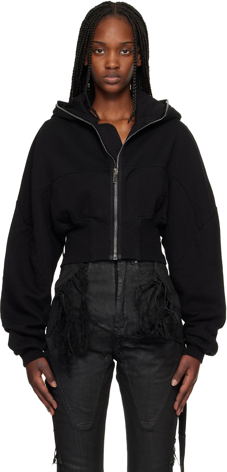 Black Temple Collage Hoodie by RICK OWENS DRKSHDW