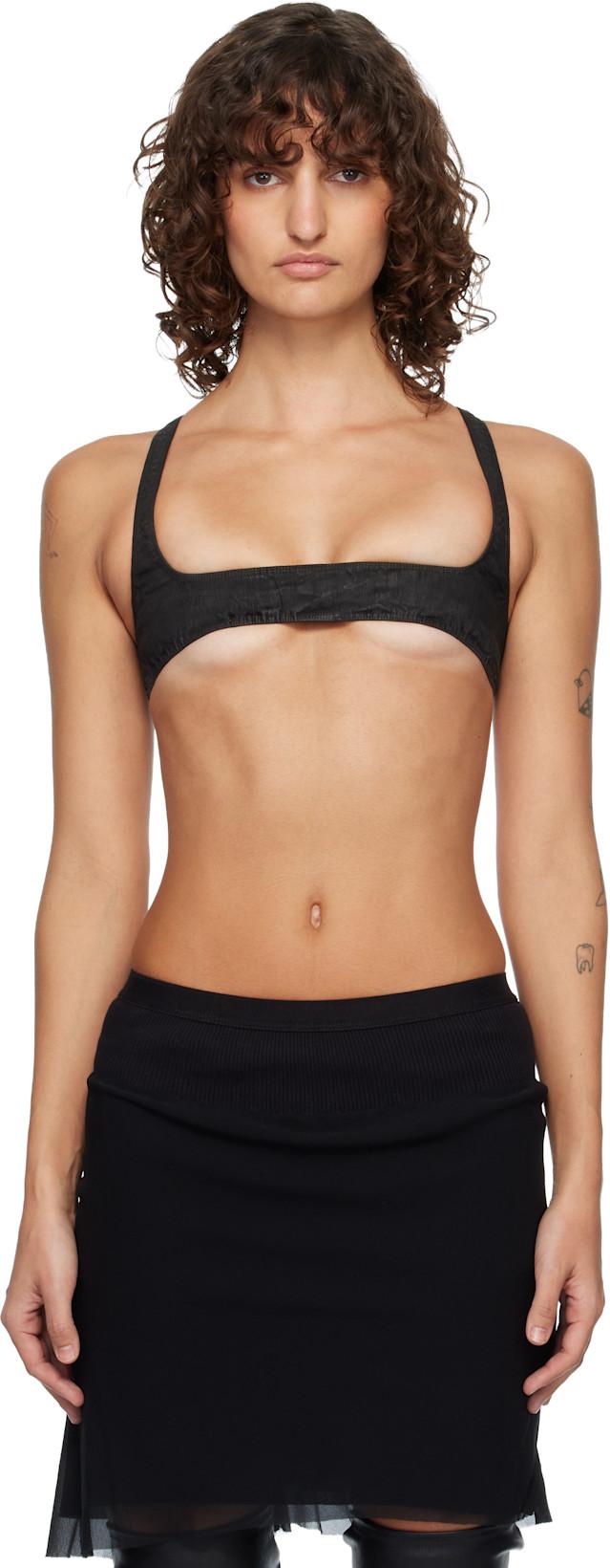Black Temple Horny Denim Top by RICK OWENS DRKSHDW