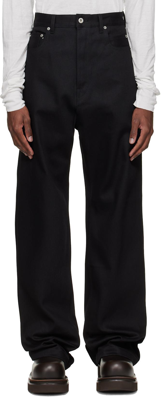 Black Temple Strobe Jeans by RICK OWENS DRKSHDW