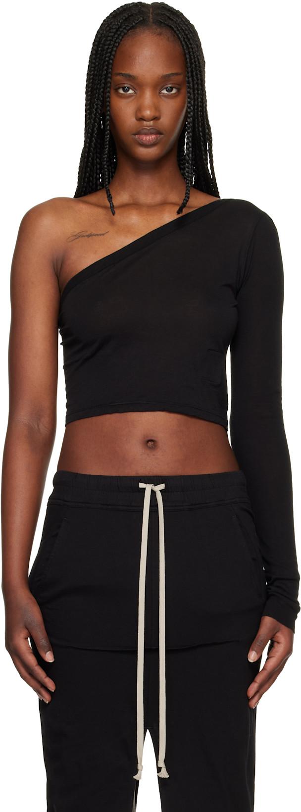 Black Temple Ziggy T-shirt by RICK OWENS DRKSHDW