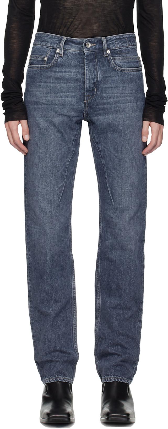 Blue Concordians Fog Cut Jeans by RICK OWENS DRKSHDW