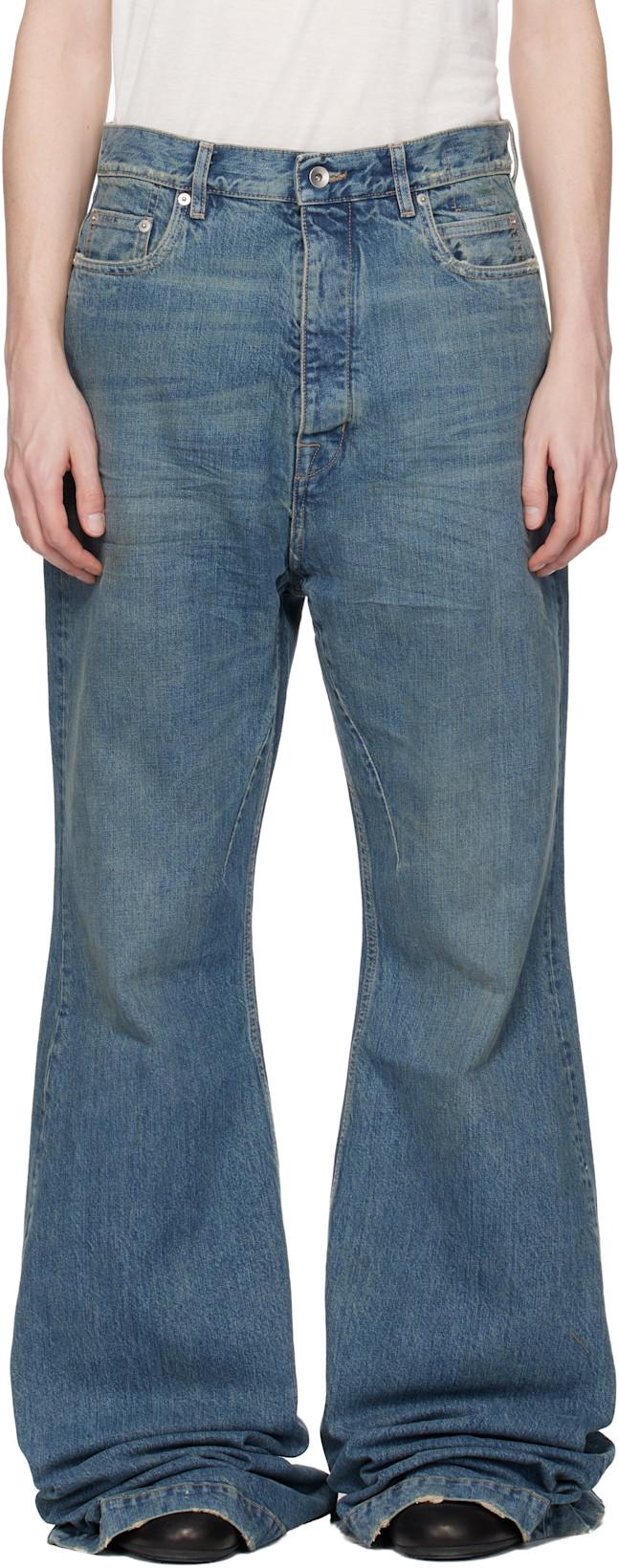 Blue Temple Bolan Bootcut Jeans by RICK OWENS DRKSHDW