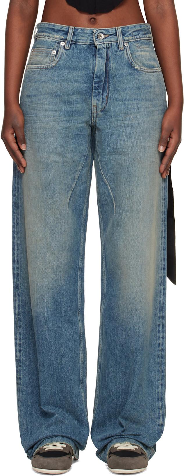 Blue Temple Geth Jeans by RICK OWENS DRKSHDW