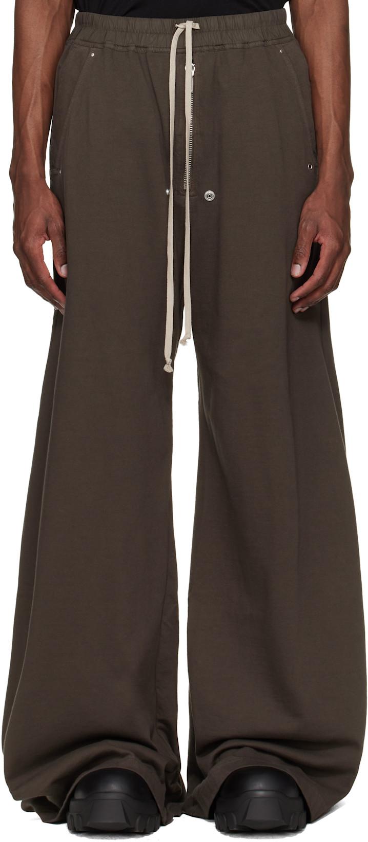 Brown Temple Geth Belas Sweatpants by RICK OWENS DRKSHDW